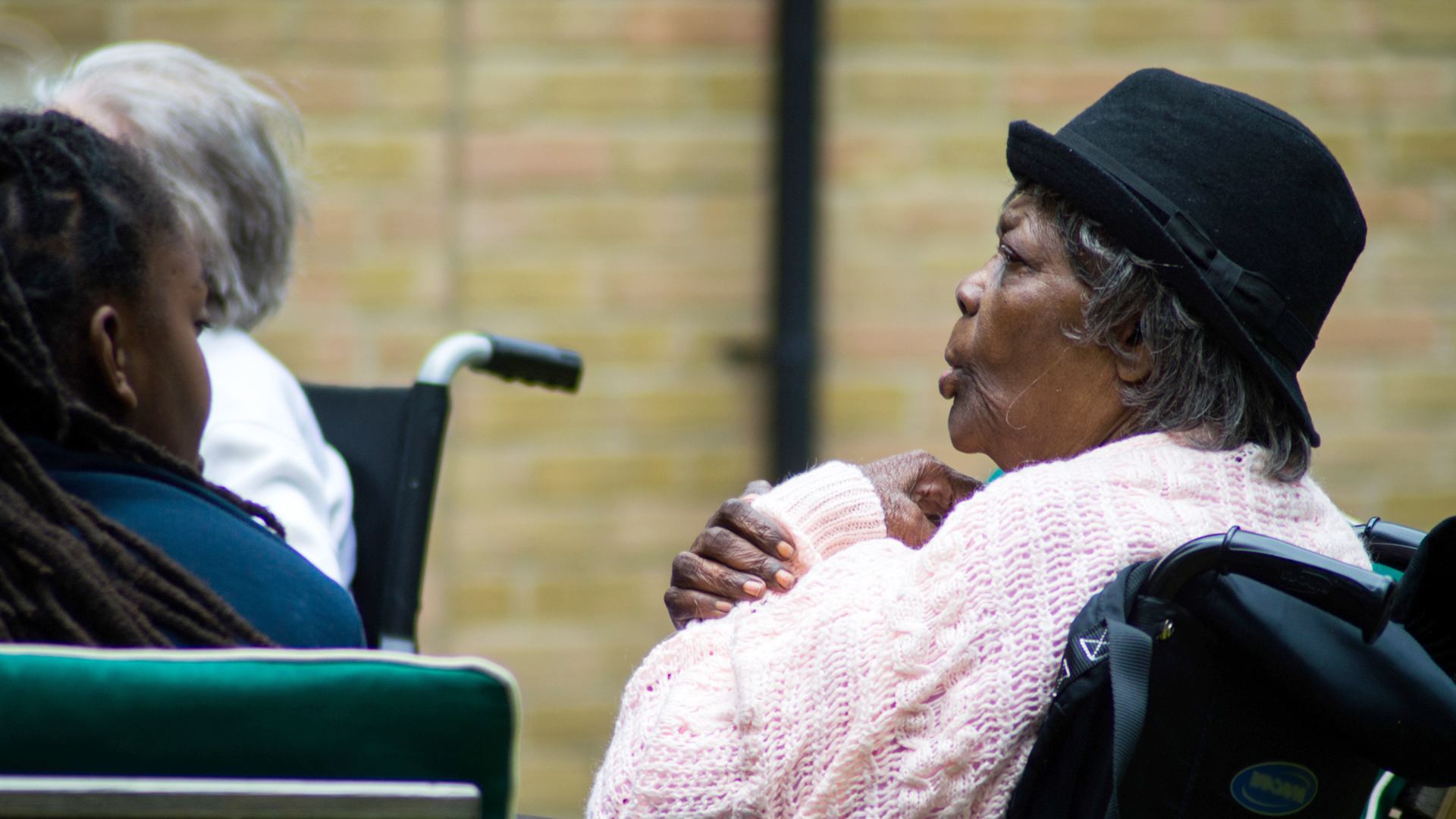 Family group at care home