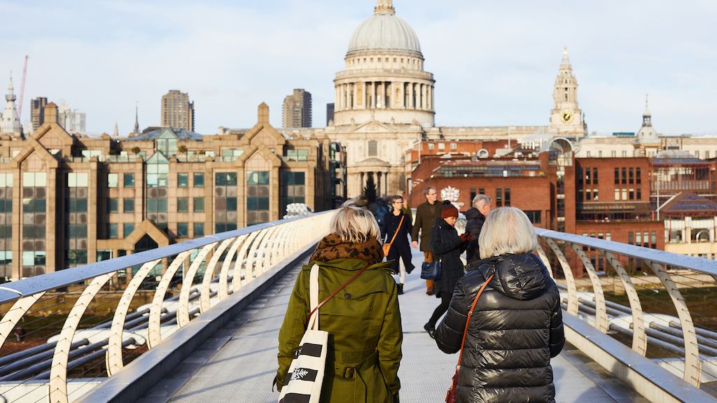 Older people outside St Pauls