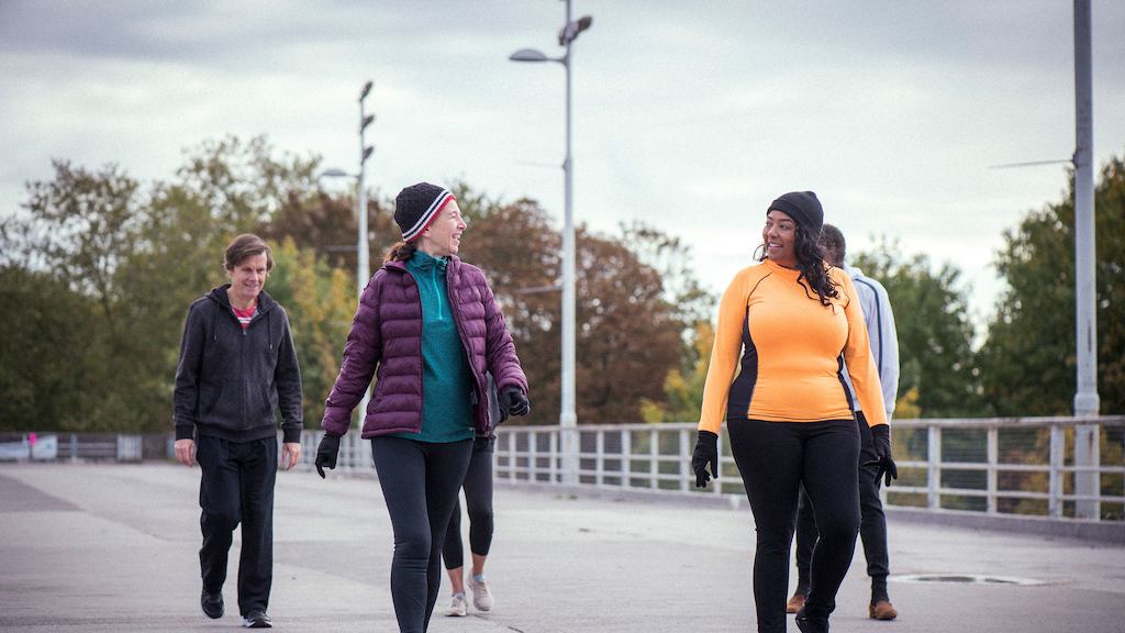 Group of older people exercising outdoor