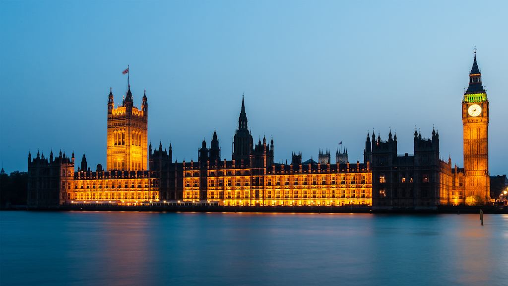 parliament at night
