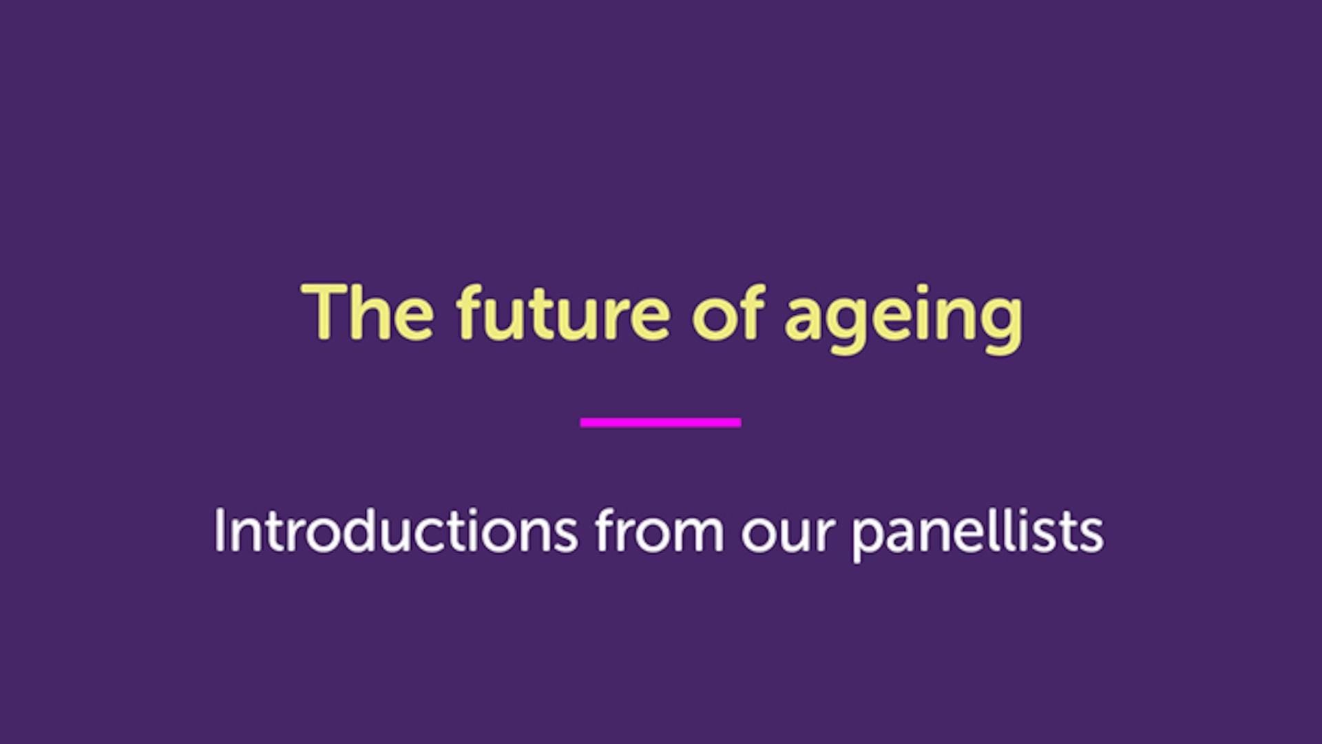 watch the introductions from our panellists