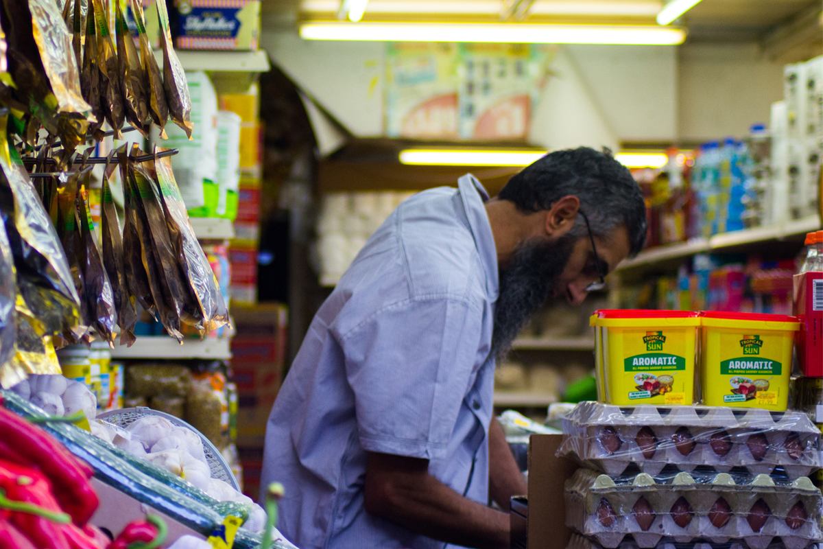Man at work in a shop