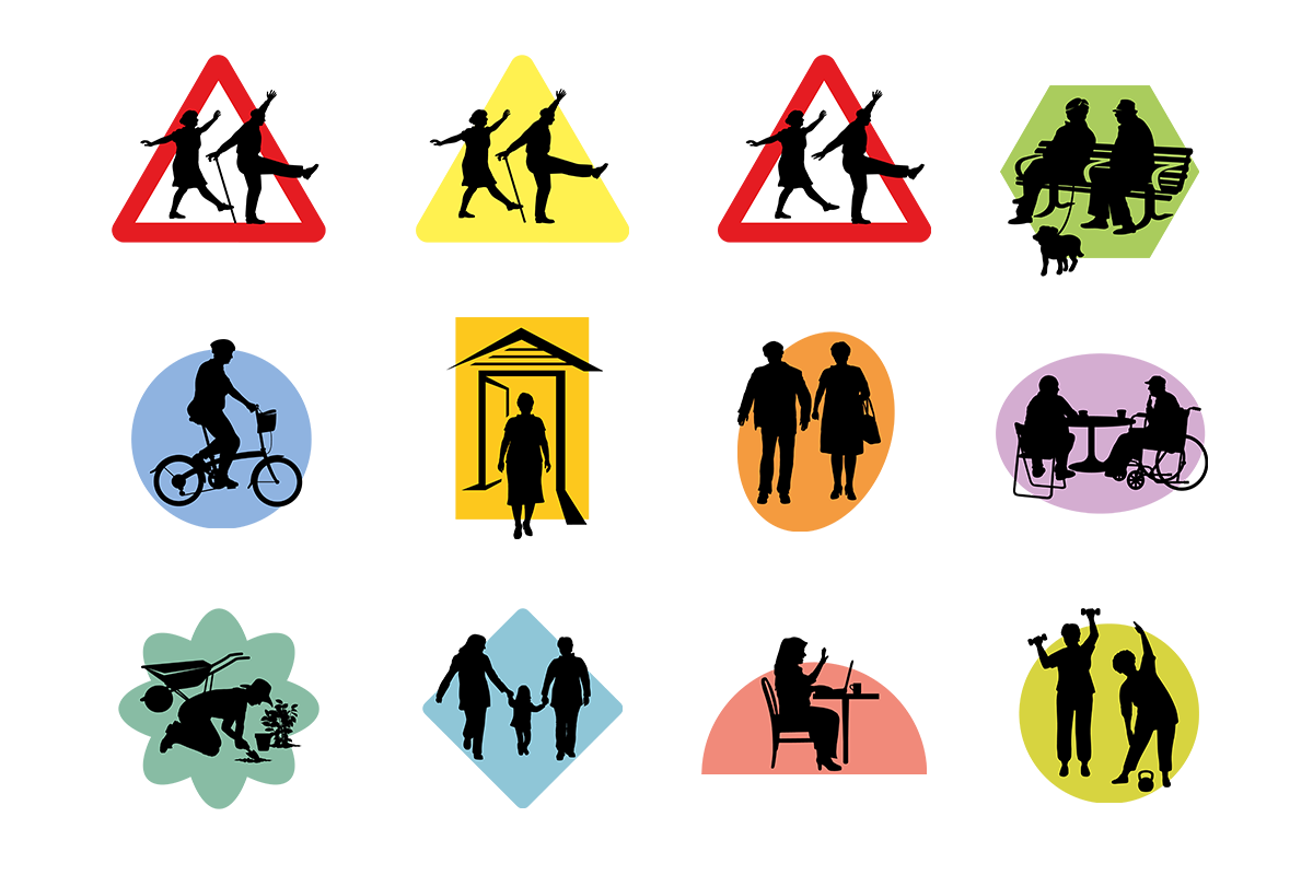 Suite of age-positive icons
