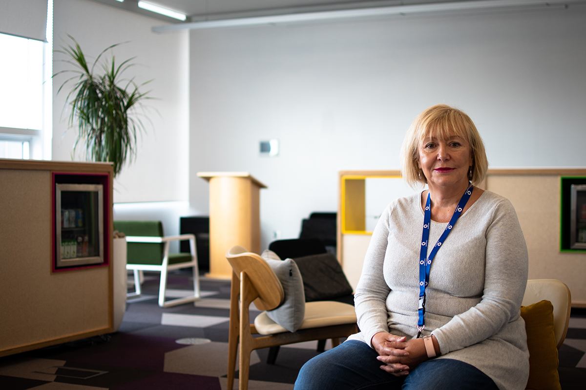 Older worker in office
